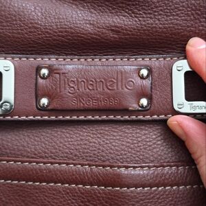 TIGNANELLO Brown Leather Handbag Purse EUC